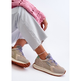 Baskets pour femmes sur le système de mousse à mémoire de forme Big Star Platform NN274681 Beige 2