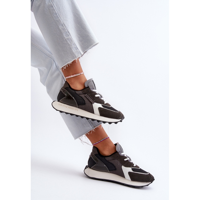 Baskets pour femmes sur le système de mousse à mémoire de forme Big Star Platform NN274683 Noir 1