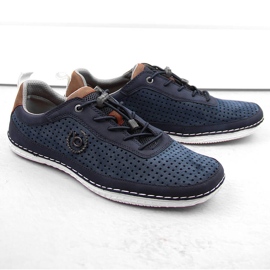 Chaussures de sport à enfiler confortables pour hommes Bugatti NN153246 bleu 1