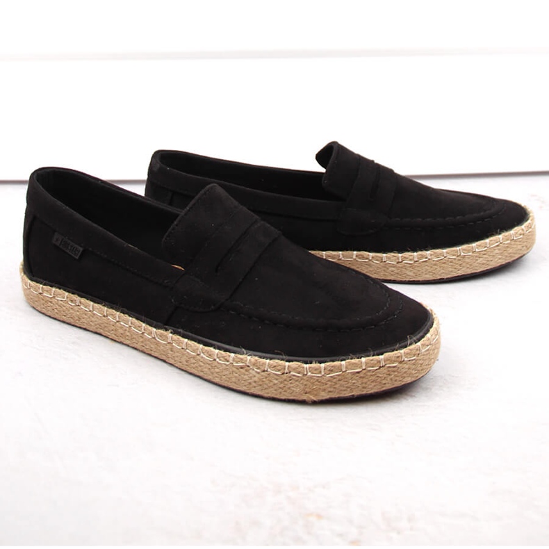 Chaussures pour hommes, mocassins espadrilles à enfiler, noir Big Star NN174046 1