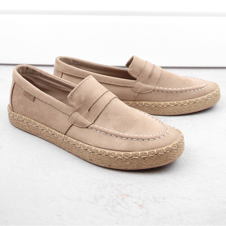 Chaussures pour hommes, mocassins espadrilles à enfiler, beige Big Star NN174049 1