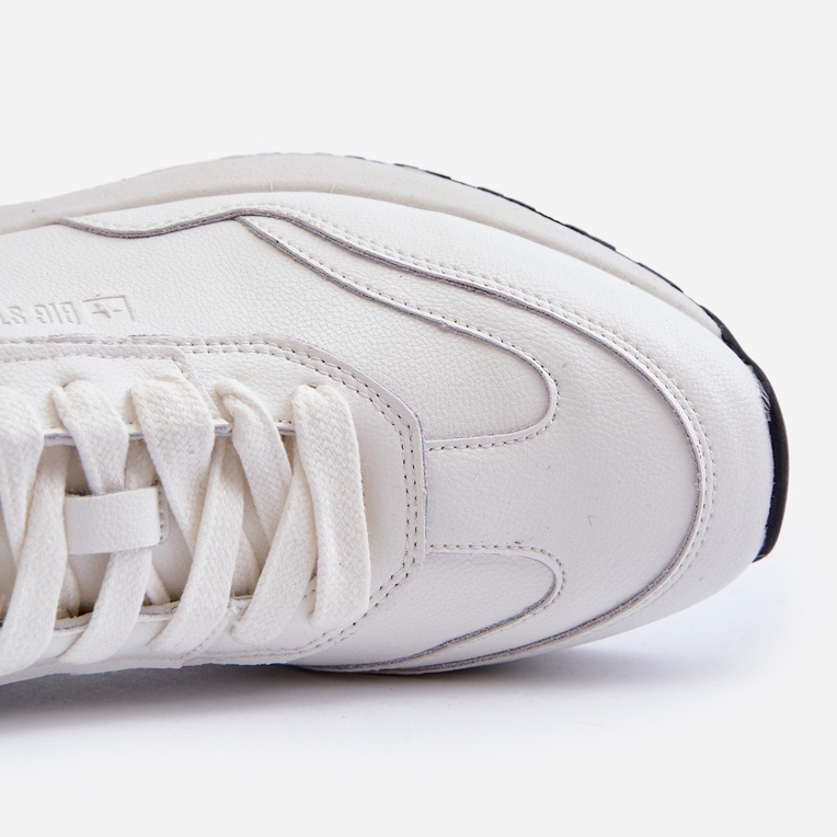 Baskets en cuir pour hommes Big Star NN174288 blanc blanche 1