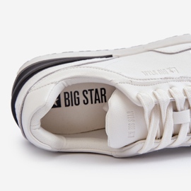 Baskets en cuir pour hommes Big Star NN174288 blanc 2