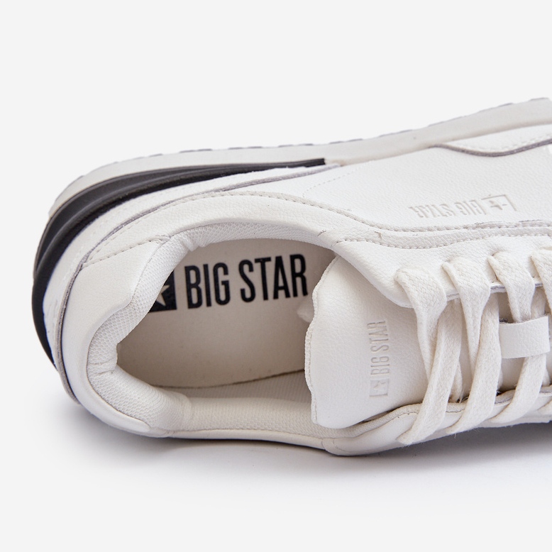 Baskets en cuir pour hommes Big Star NN174288 blanc 2