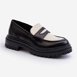 Mocassins Femme À Talons Plats Et Plateforme Noir Kaldira 1