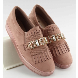 Slipons sur semelle perlée t277p Rose 2