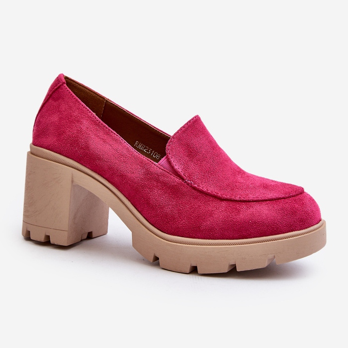 Chaussures pour femmes en daim écologique à talons hauts et plateforme Fuchsia Arablosa rose 1 Chaussures pour femmes en daim écologique à talons hauts et plateforme Fuchsia Arablosa rose 1