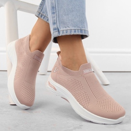 Chaussures de sport à enfiler roses pour femmes Vinceza 13592 1