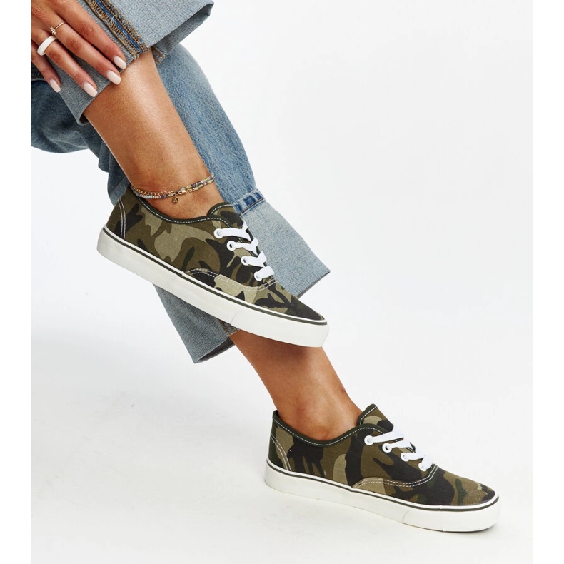 Baskets militaires Erla vertes 1