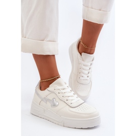 Baskets Plateforme Femme Blanc Zeparine 1