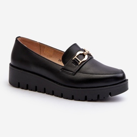 Mocassins Pour Femmes Sur Plateforme Avec Décoration, Noir Kaldina le noir 1