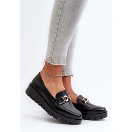 Mocassins Pour Femmes Sur Plateforme Avec Décoration, Noir Kaldina le noir 2