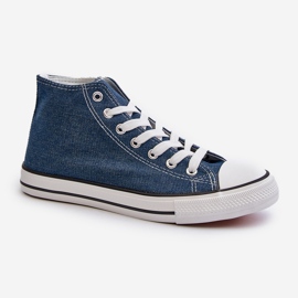 Baskets femme Socerio en jean bleu 1
