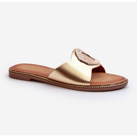 Tongs Pour Femmes Avec Décoration Dorée Cilima d'or 1