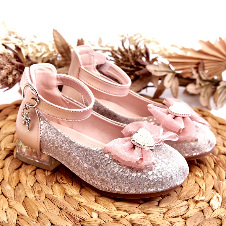 Apawwa Ballerines enfant avec noeud rose 2