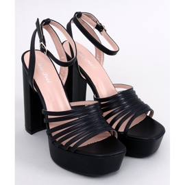 Sandales sur la plateforme Taboo Black noir 1