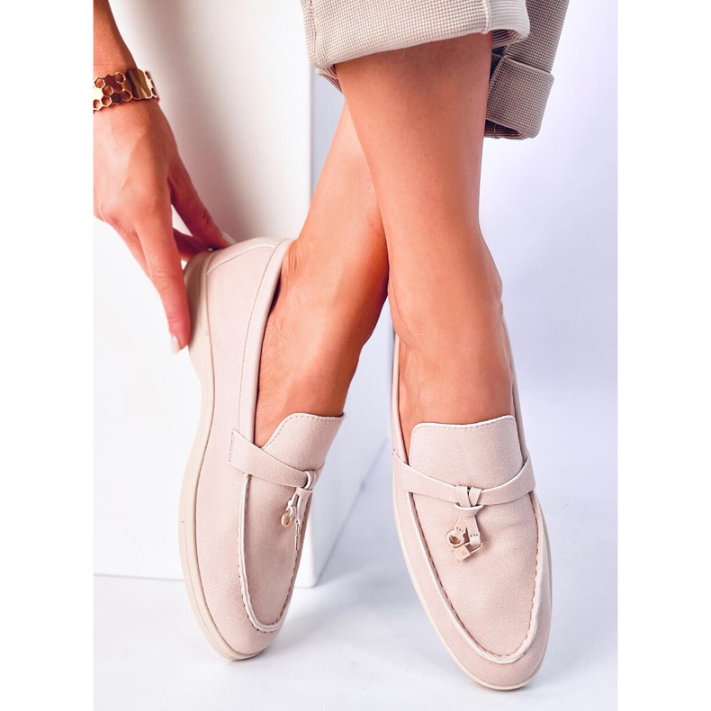 Mocassins femme Eunice Beige 2