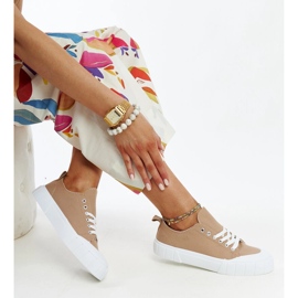 Baskets en tissu marron d'Eduard brun 1