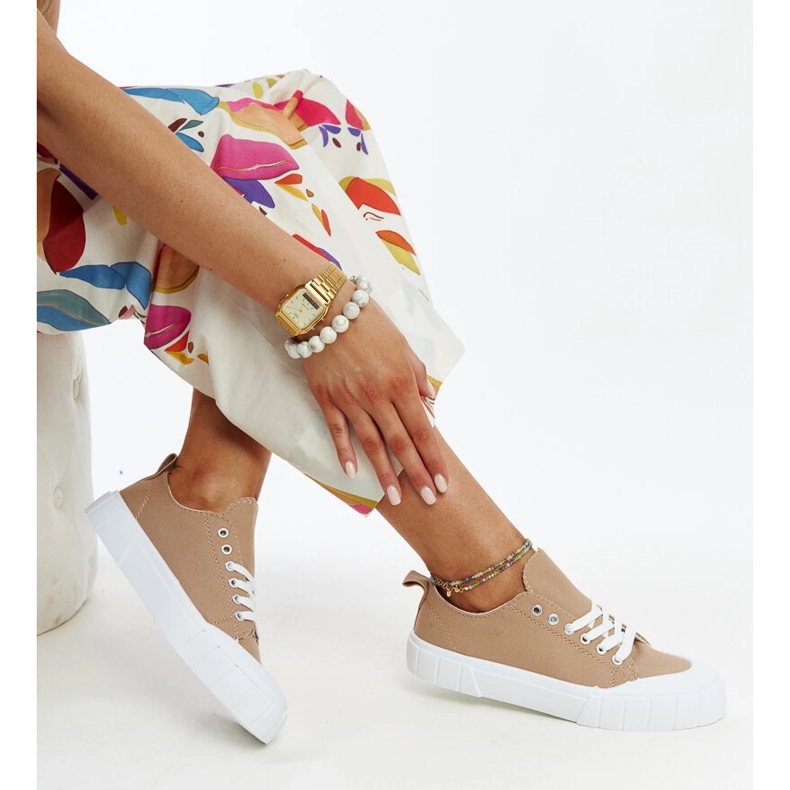 Baskets en tissu marron d'Eduard brun 1