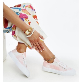 Baskets Jerina roses en tissu 1