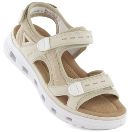 Sandales velcro confortables Rieker W RKR691 beige 1