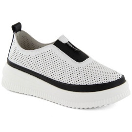 Artiker W HBH67 chaussures en cuir, blanc blanche 1