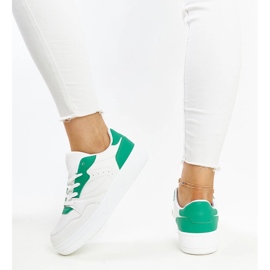 Baskets blanches avec un accent Fournie vert 2