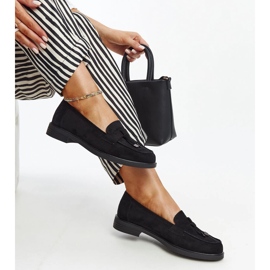Mocassins Vinceza en daim noir le noir 2