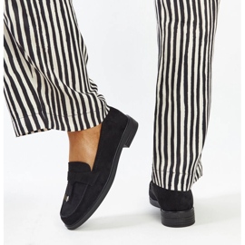 Mocassins Vinceza en daim noir le noir 4
