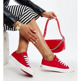 Baskets Cross Jeans femme rouges 1 Baskets Cross Jeans femme rouges 1