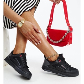 Baskets femme Cross Jeans noires et grises 1