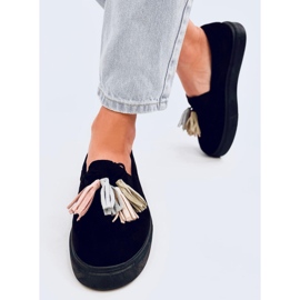 Mocassins à pampilles Krauss Blackcolor le noir 1