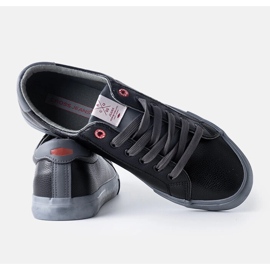 Baskets Cross Jeans homme noires et grises le noir 1