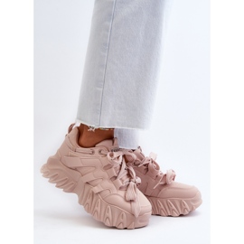 Baskets pour femmes sur semelle épaisse, rose Ellerai 2