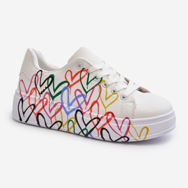 Baskets Femme Avec Coeurs Blanc Claral 1