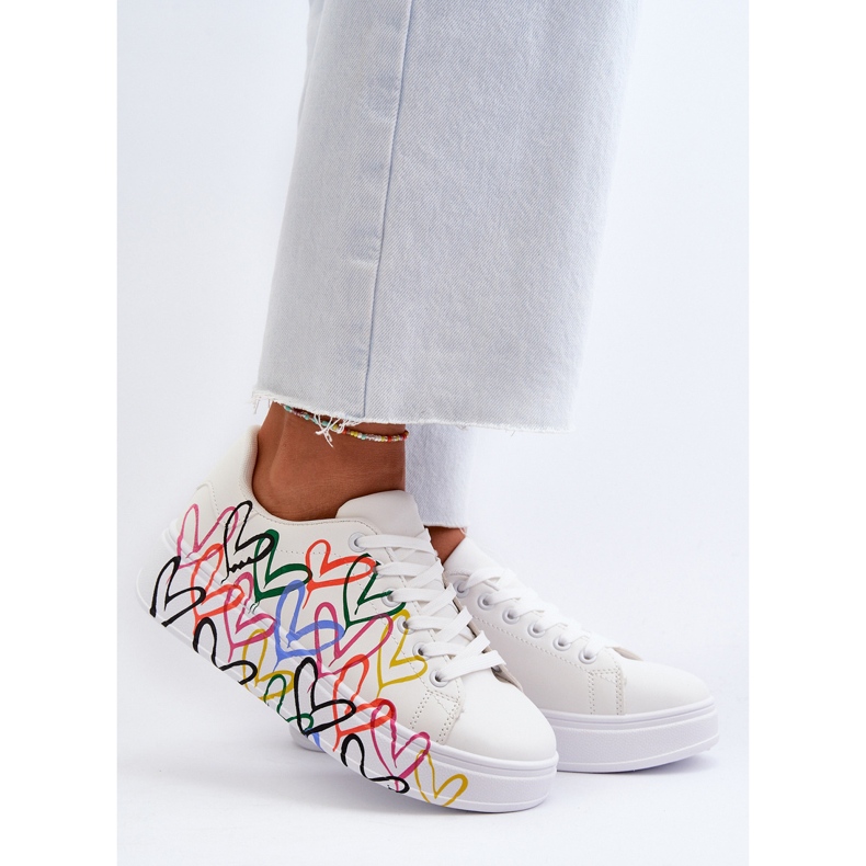 Baskets Femme Avec Coeurs Blanc Claral 2