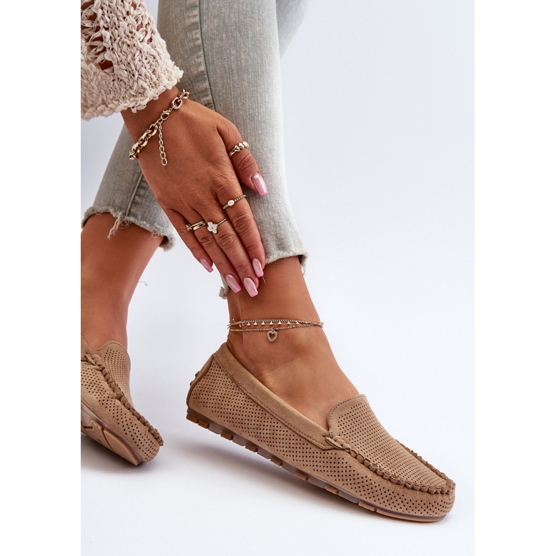 Mocassins Femme Daim Beige Foncé Ranica 1