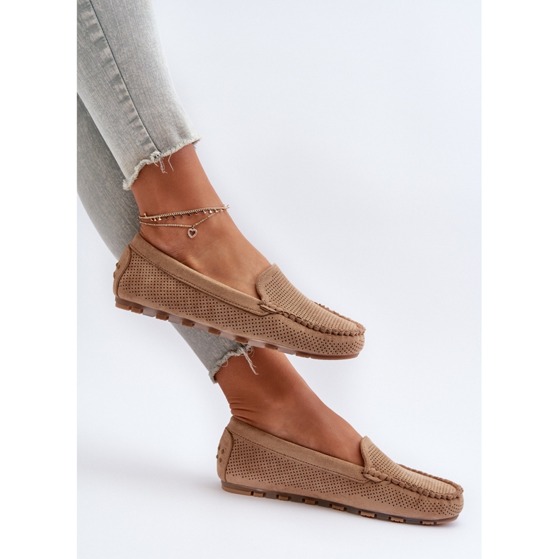 Mocassins Femme Daim Beige Foncé Ranica 2