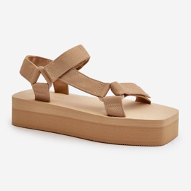 Sandales Plateforme Femme Beige Edireda 1 Sandales Plateforme Femme Beige Edireda 1