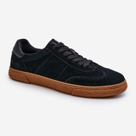 Baskets en daim pour hommes Big Star NN174187 Noir le noir 5