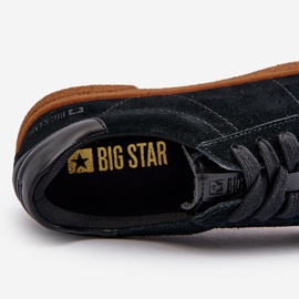 Baskets en daim pour hommes Big Star NN174187 Noir le noir 6