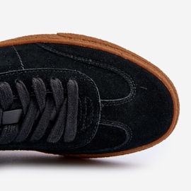Baskets en daim pour hommes Big Star NN174187 Noir le noir 4