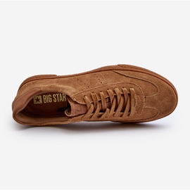 Baskets en daim pour hommes Big Star NN174186 Camel brun 3
