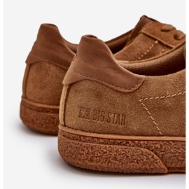 Baskets en daim pour hommes Big Star NN174186 Camel brun 1
