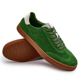 Baskets en daim pour hommes Big Star NN174188 vert 10