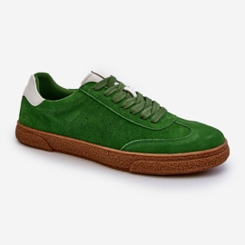 Baskets en daim pour hommes Big Star NN174188 vert 5
