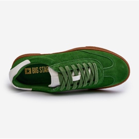 Baskets en daim pour hommes Big Star NN174188 vert 9