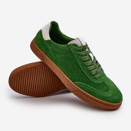 Baskets en daim pour hommes Big Star NN174188 vert 3