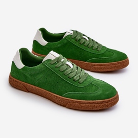 Baskets en daim pour hommes Big Star NN174188 vert 7