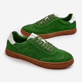 Baskets en daim pour hommes Big Star NN174188 vert 8